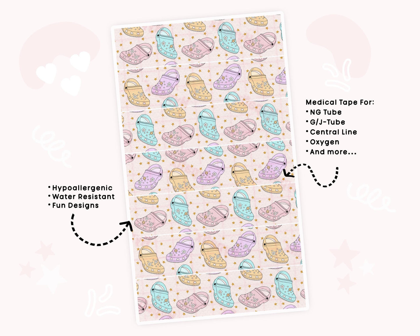 NG Tube Tape Adhesive Medical Tape for Feeding Tubes Oxygen Central Lines Catheters and Tubies