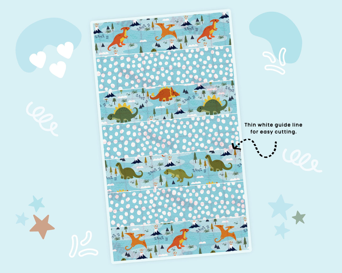 Dinosaurs NG Tube Tape for Feeding Tubes Oxygen Central Lines | Nasogastric Tubie Tape