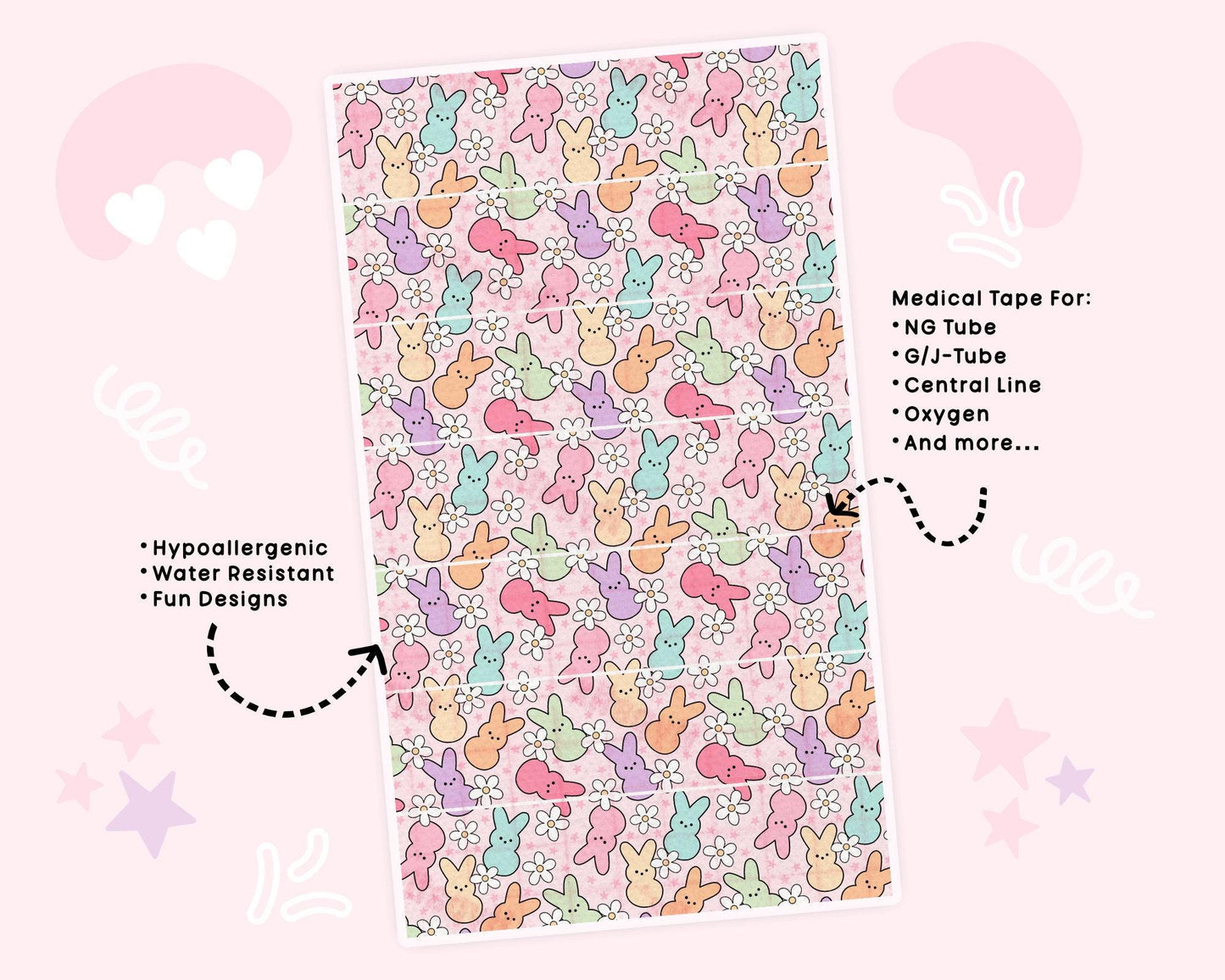 Easter Tubie Tape | Tape NG Tube Tape Adhesive Medical Tape for Feeding Tubes Oxygen Central Lines Catheters