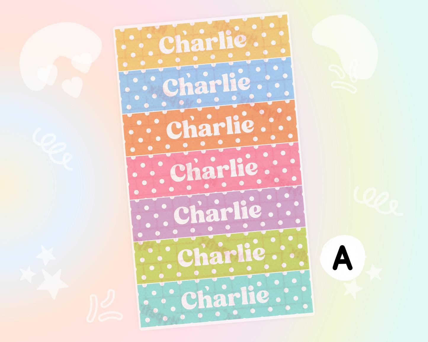 Pastel Dots NG Tube Tape Adhesive Medical Tape for Feeding Tubes Oxygen Central Lines Catheters