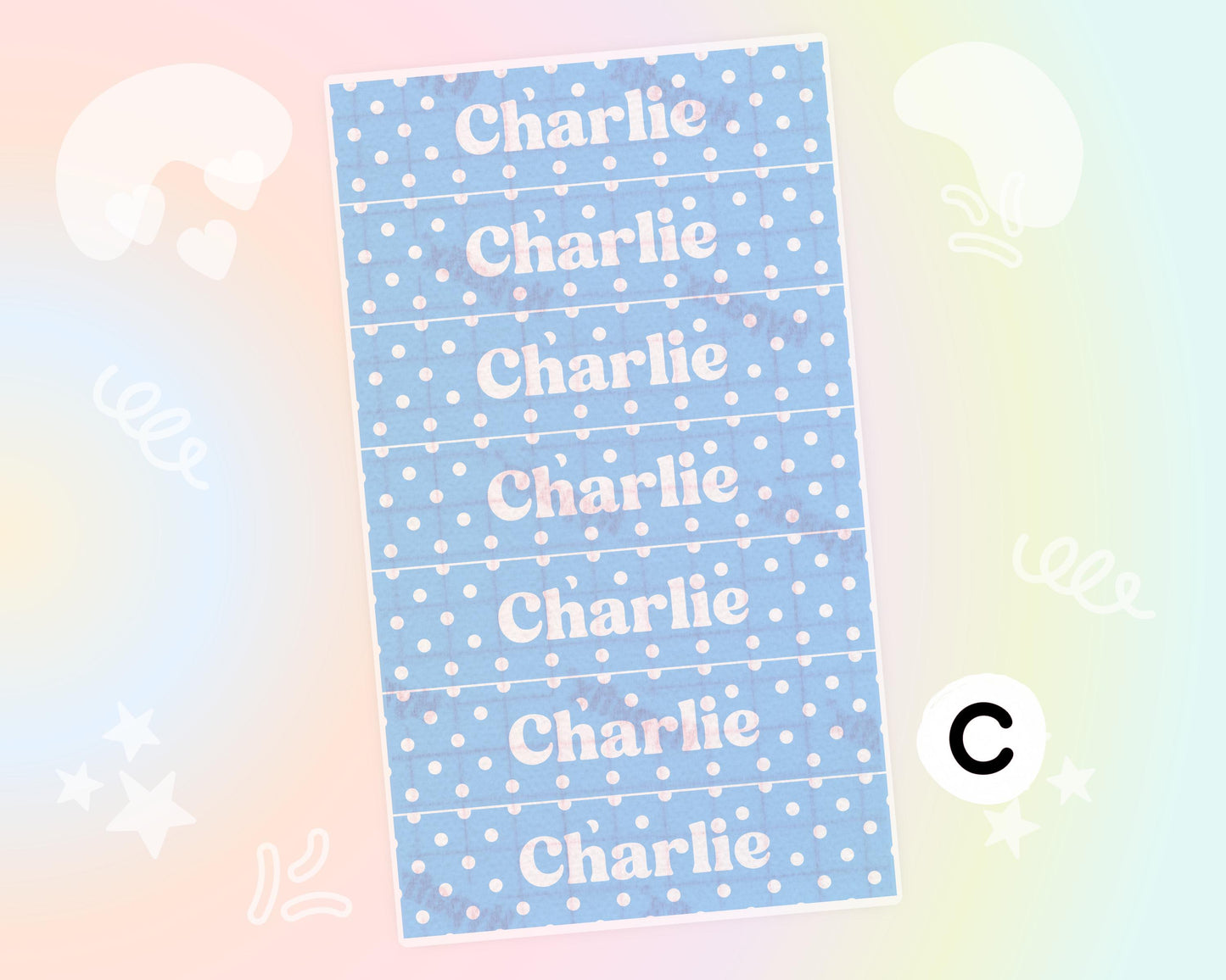 Pastel Dots NG Tube Tape Adhesive Medical Tape for Feeding Tubes Oxygen Central Lines Catheters