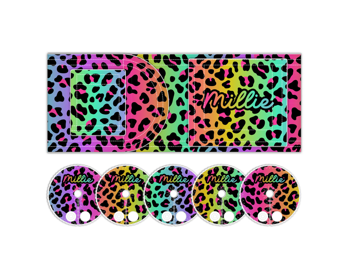 Rainbow Cheetah Feeding Tube Belt