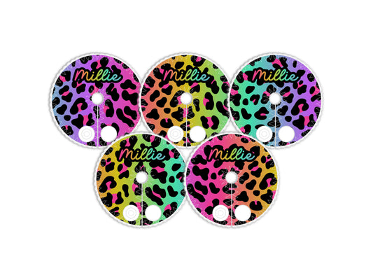Rainbow Cheetah Feeding tube pads