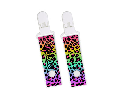 Rainbow Cheetah Feeding Tube Clip