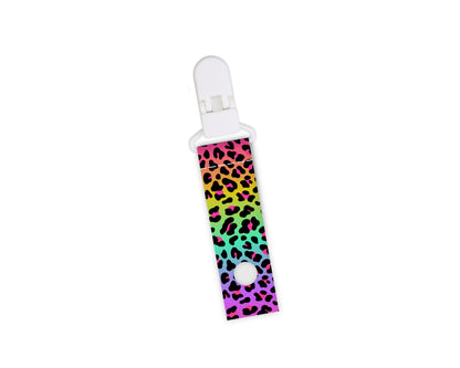 Rainbow Cheetah Feeding Tube Clip