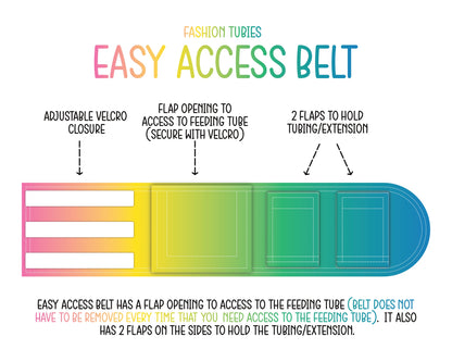 Floral Feeding Tube belt | G-Tube Protective Belt | Mic-Key Button Belt | G/J Tube Belt