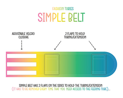 Floral Feeding Tube belt | G-Tube Protective Belt | Mic-Key Button Belt | G/J Tube Belt