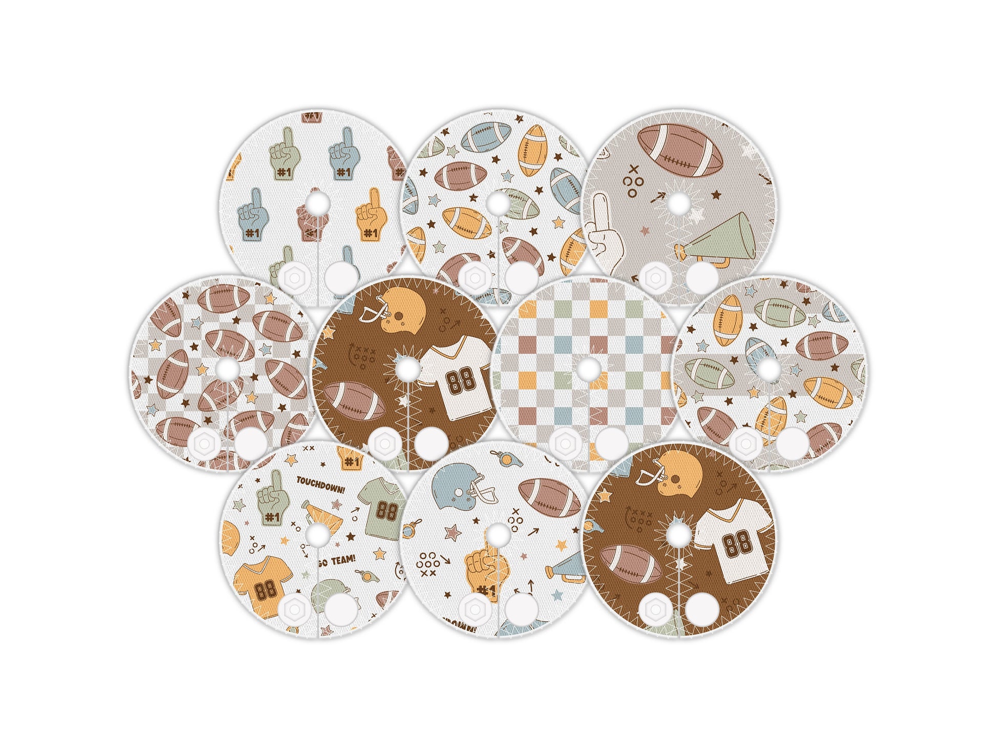 Football Feeding tube pads , Gtube covers, AMT button pads, Mic-key button pad