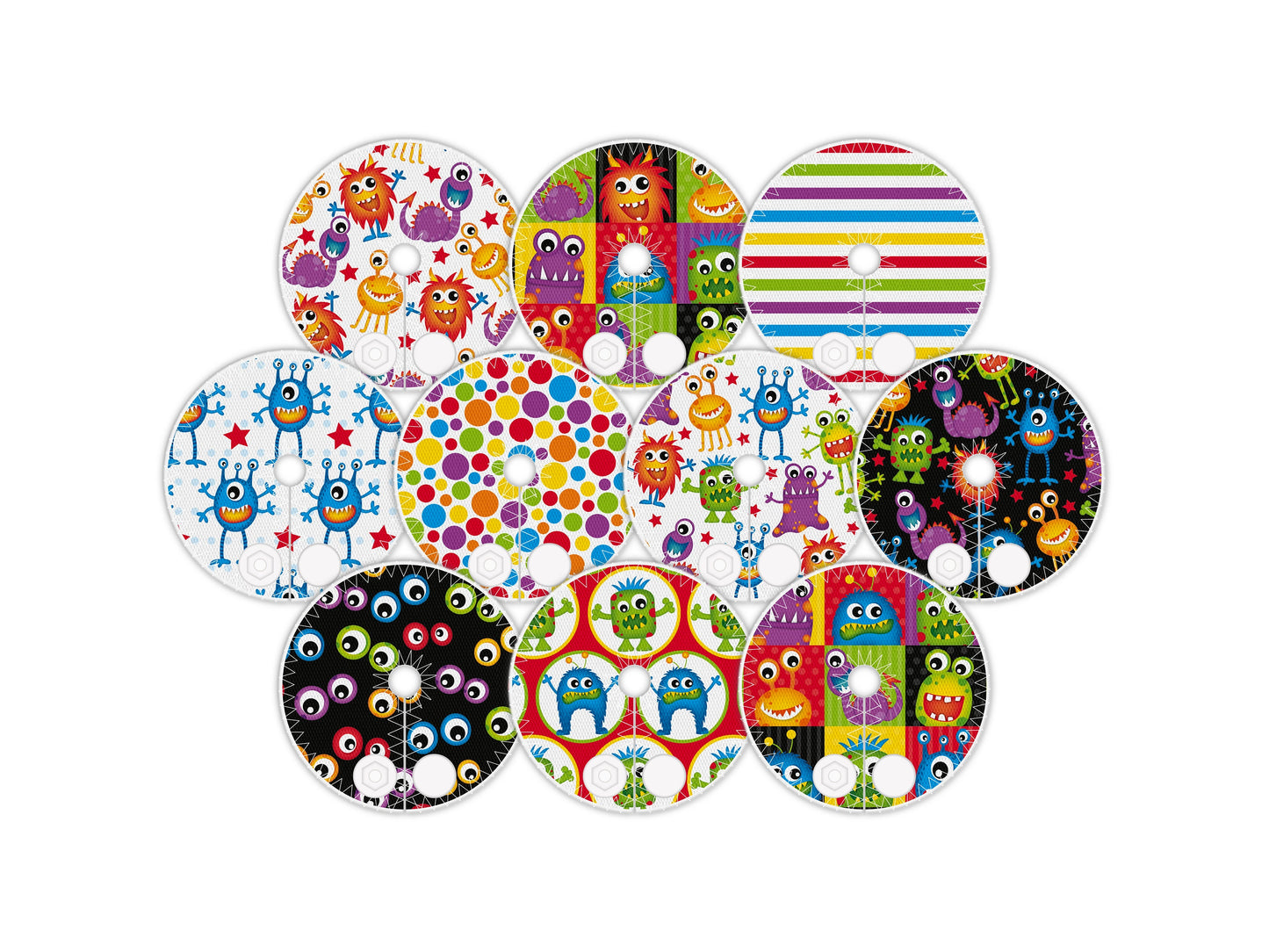 Cute Monsters Gtube pads | AMT button pads | Feeding tube pads | PEG tube covers | PEJ tube pads