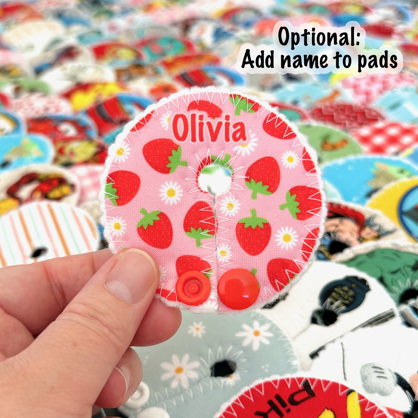 Daisies personalized Feeding tube pads | AMT button pads | Mic-key button pads