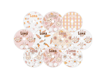 Bunny personalized Feeding tube pads | AMT button pads | Mic-key button pads