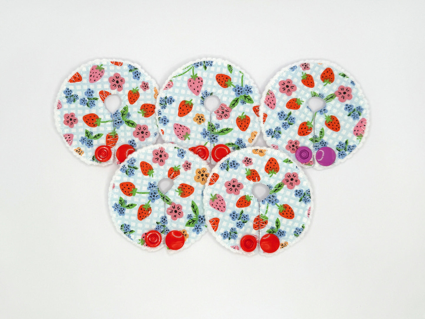 Strawberries Feeding Tube Pads