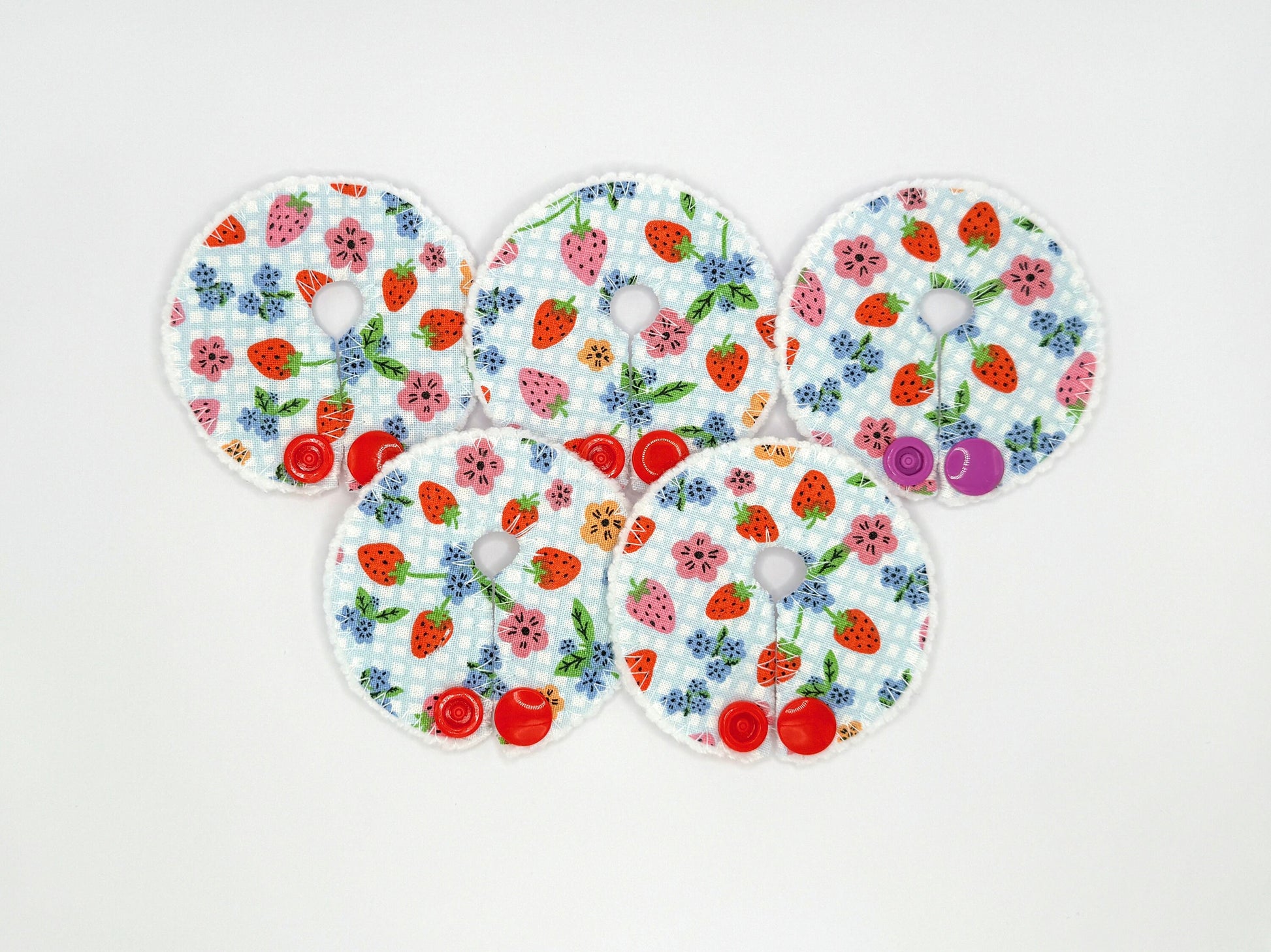 Strawberries Feeding Tube Pads