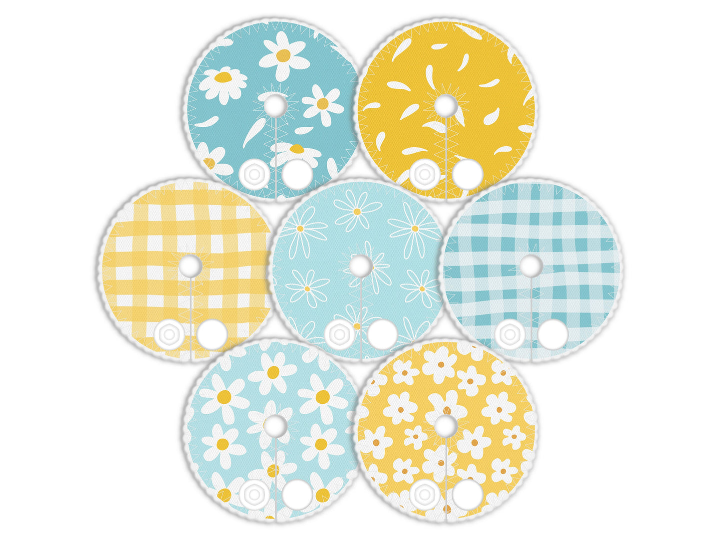 Daisies Feeding tube pads | AMT button pads | Mic-key button pads