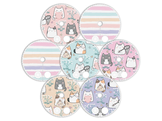 Kitties Catching Butterflies Feeding tube pads | AMT button pads | Mic-key button pads