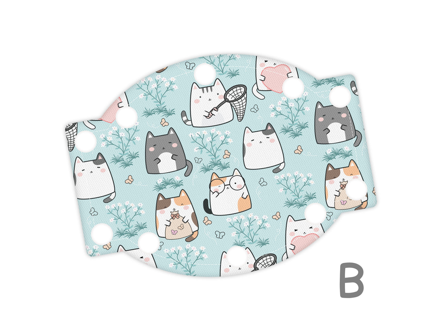 Kitties Catching Butterflies Feeding Tube port cover | Connector cover | PICC line port cover