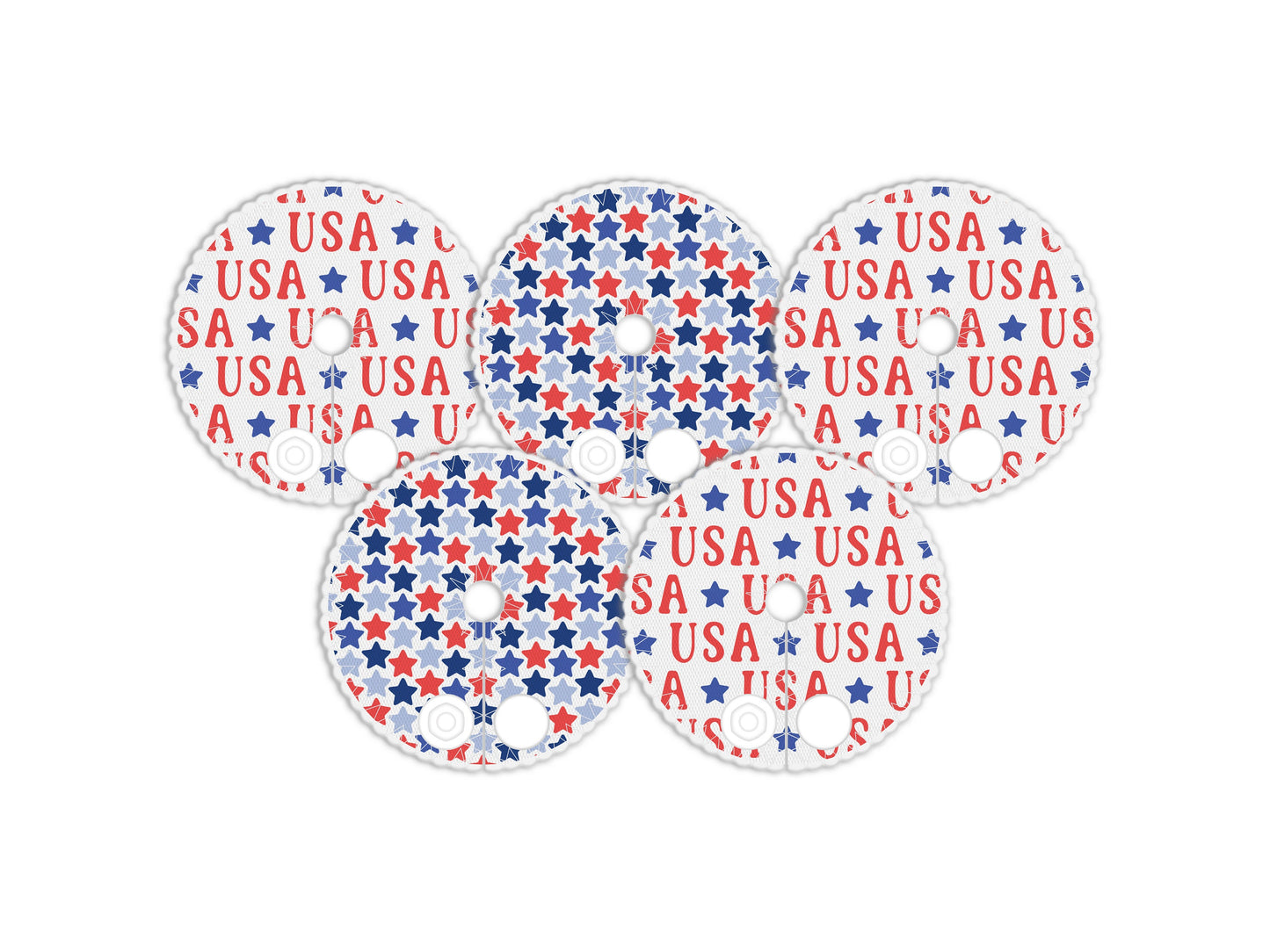 4th of July Personalized Feeding tube pads | AMT button pads | Mic-key button pads