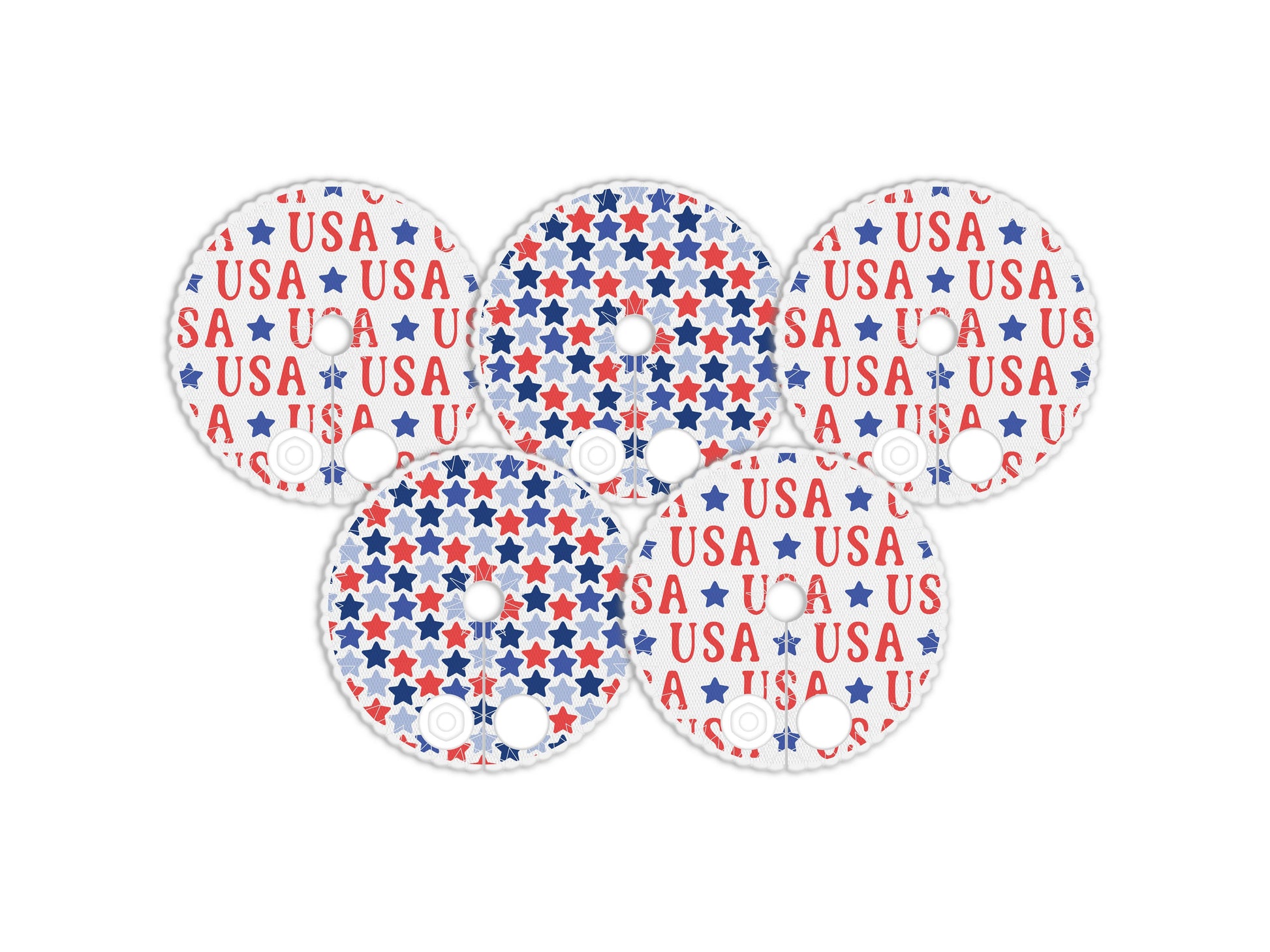 4th of July Personalized Feeding tube pads | AMT button pads | Mic-key button pads