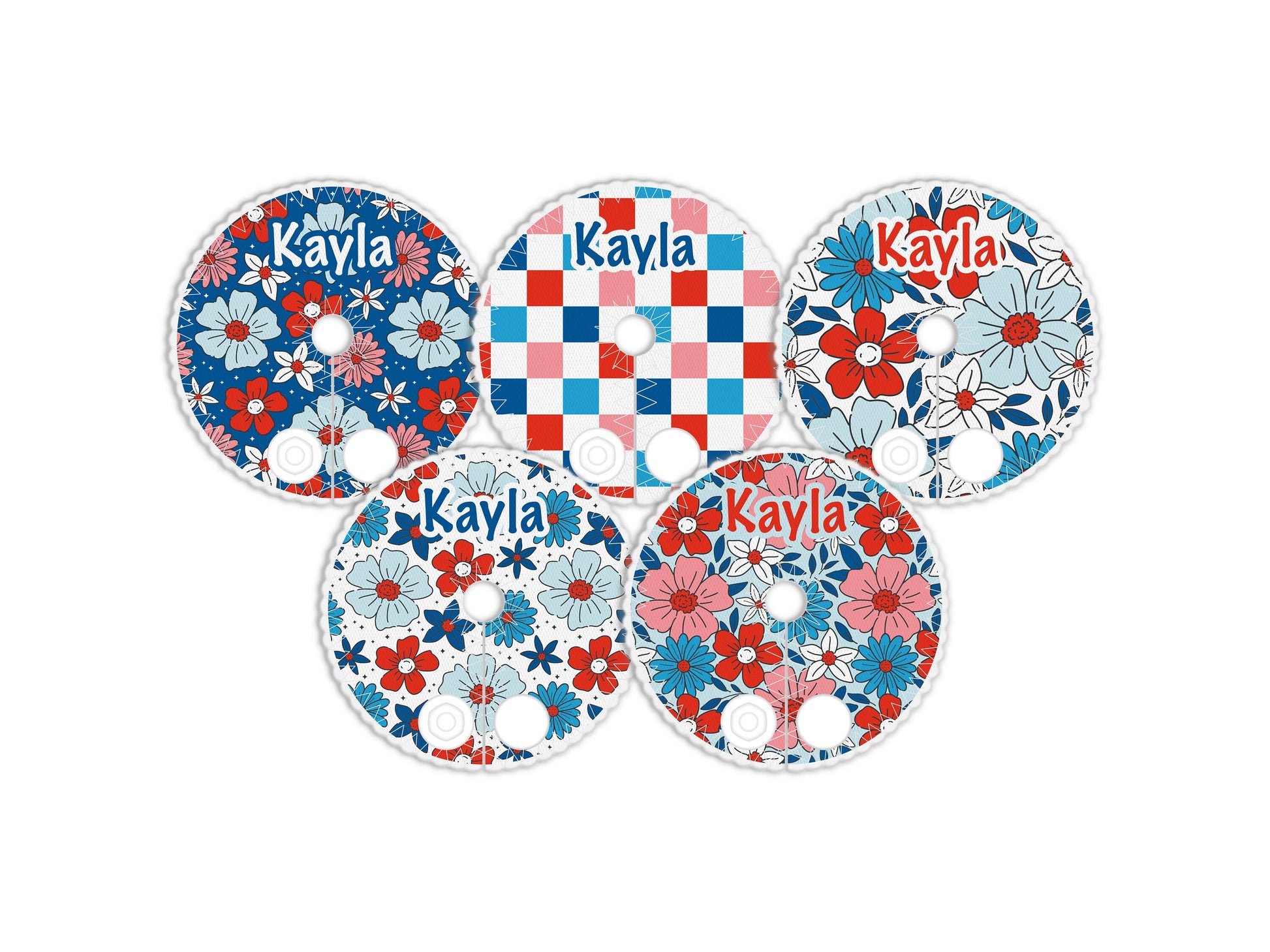 4th of July Feeding tube pads