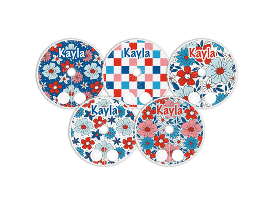 4th of July Feeding tube pads