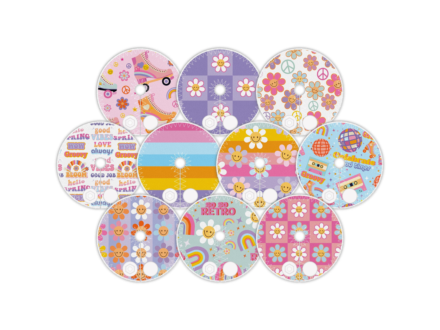 Retro Good Vibes Feeding tube pads
