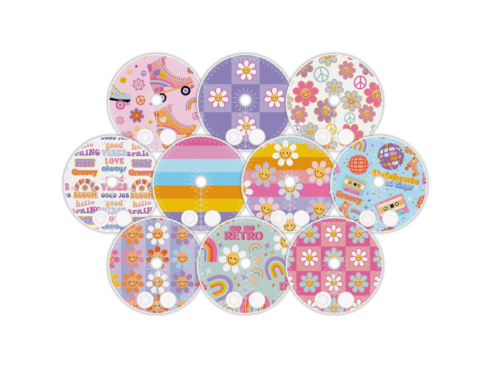 Retro Good Vibes Feeding tube pads