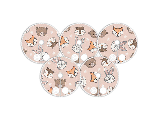 Forest Animals Feeding tube pads | AMT button pads | Mic-key button pads