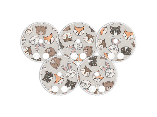 Forest Animals Feeding tube pads | AMT button pads | Mic-key button pads