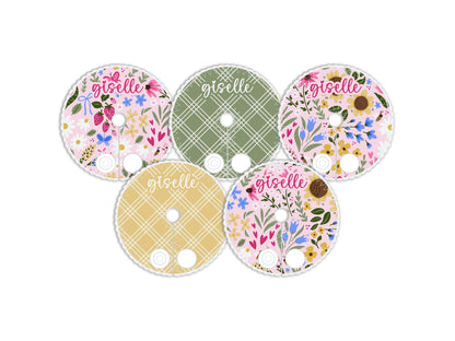 Floral Feeding tube pads | AMT button pads | Mic-key button pads