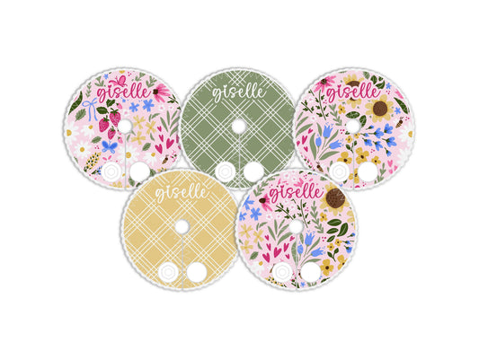 Floral Feeding tube pads | AMT button pads | Mic-key button pads