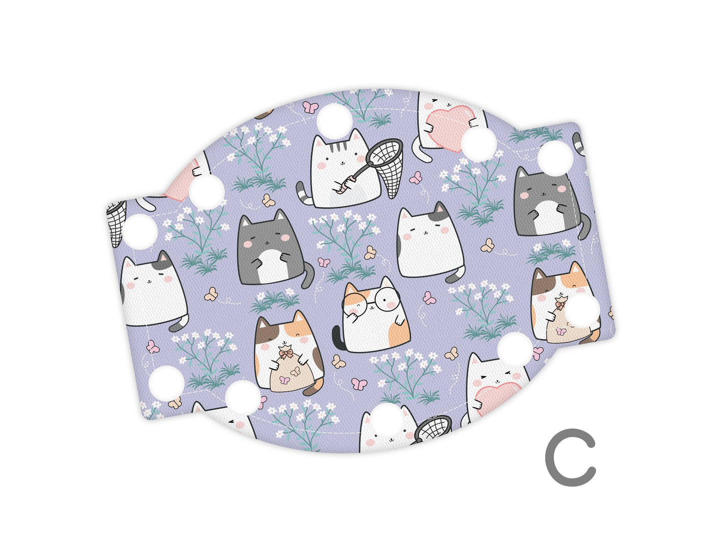 Kitties Catching Butterflies Feeding Tube port cover | Connector cover | PICC line port cover