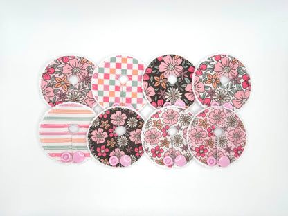 Floral personalized Feeding tube pads | AMT button pads | Mic-key button pads