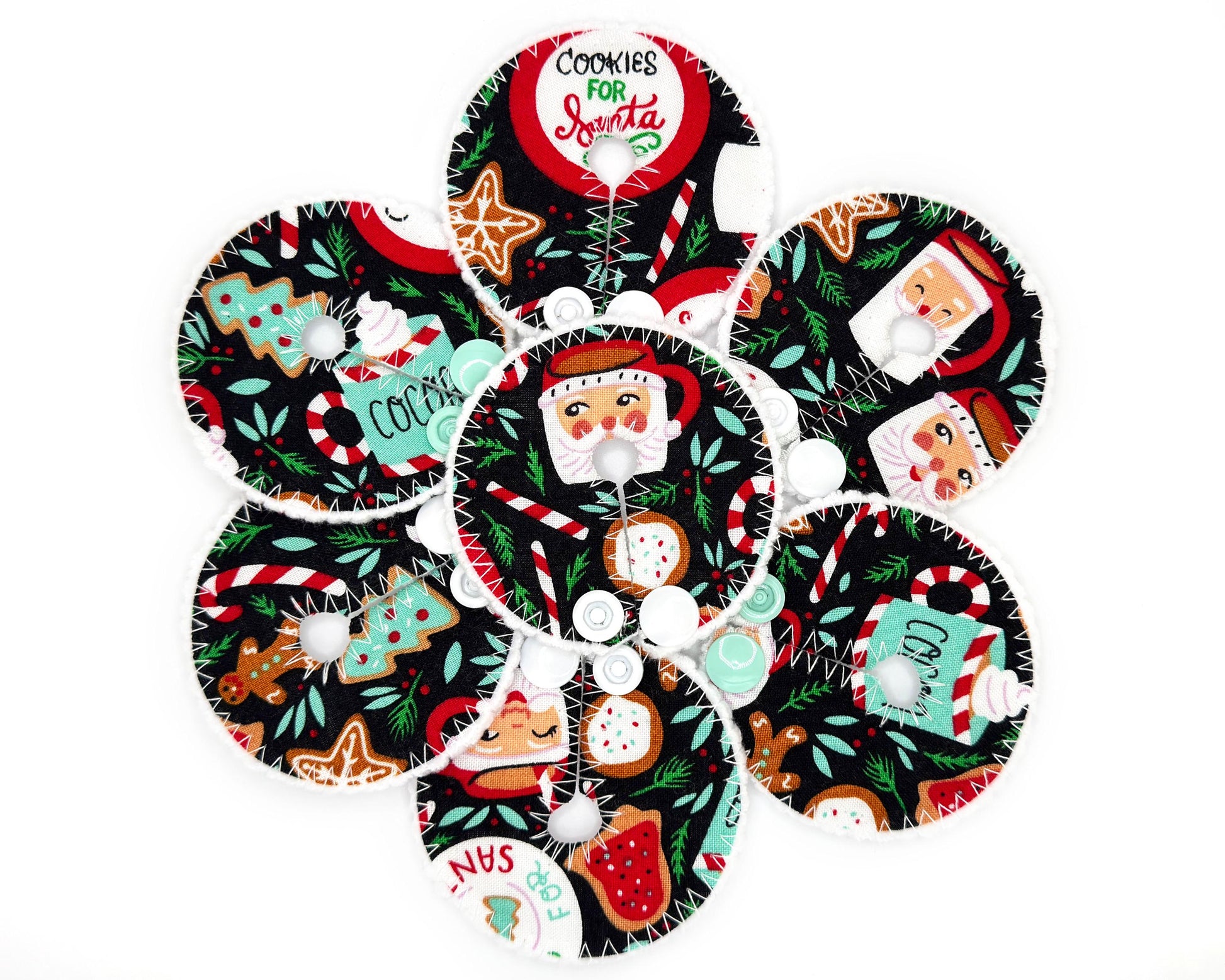 Christmas Feeding tube pads | AMT button pads | Mic-key button pads