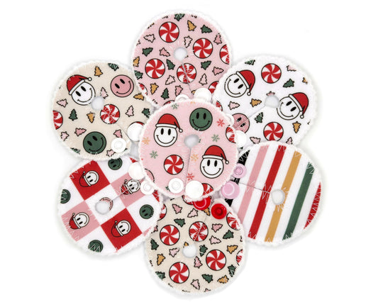 Christmas Feeding tube pads | AMT button pads | Mic-key button pads