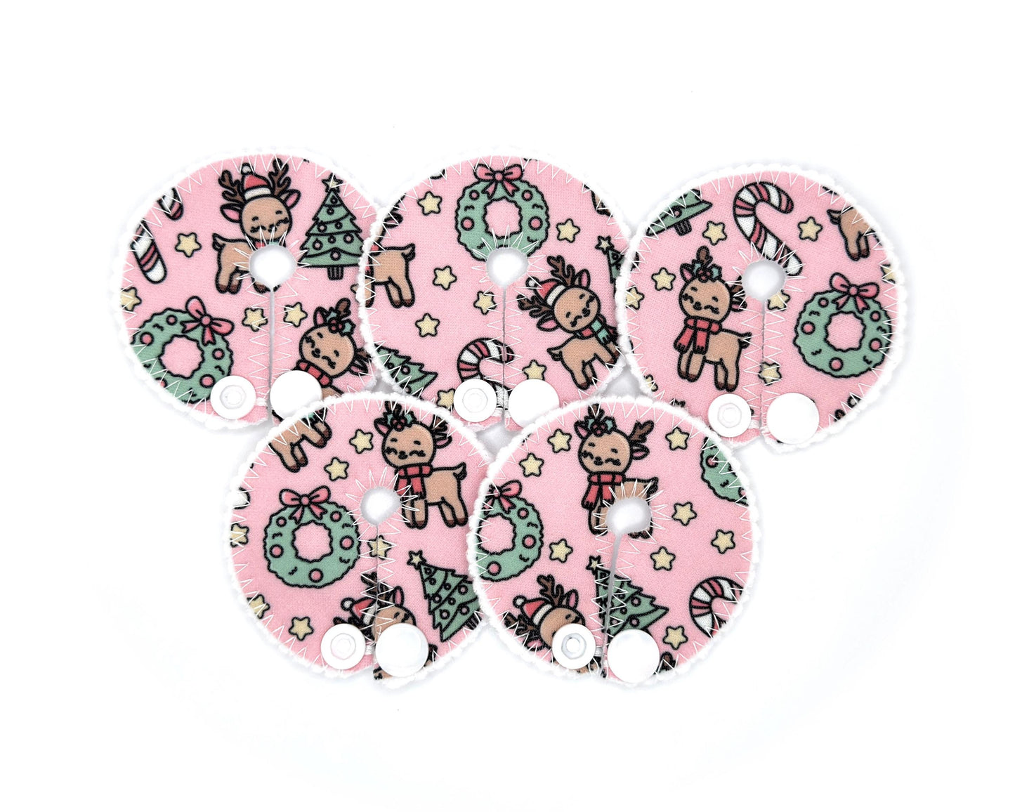 Christmas Feeding tube pads | AMT button pads | Mic-key button pads