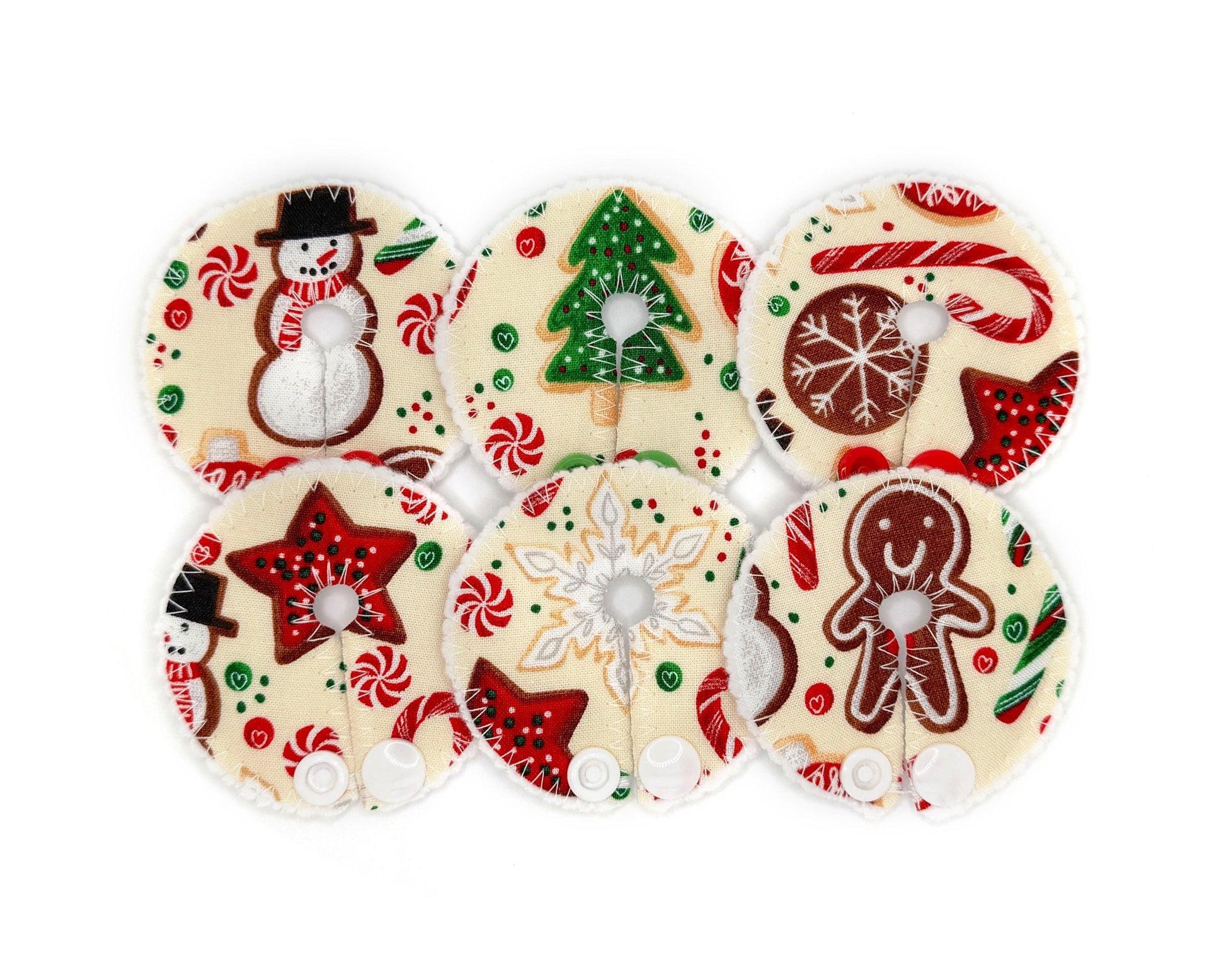 Christmas Feeding tube pads | AMT button pads | Mic-key button pads