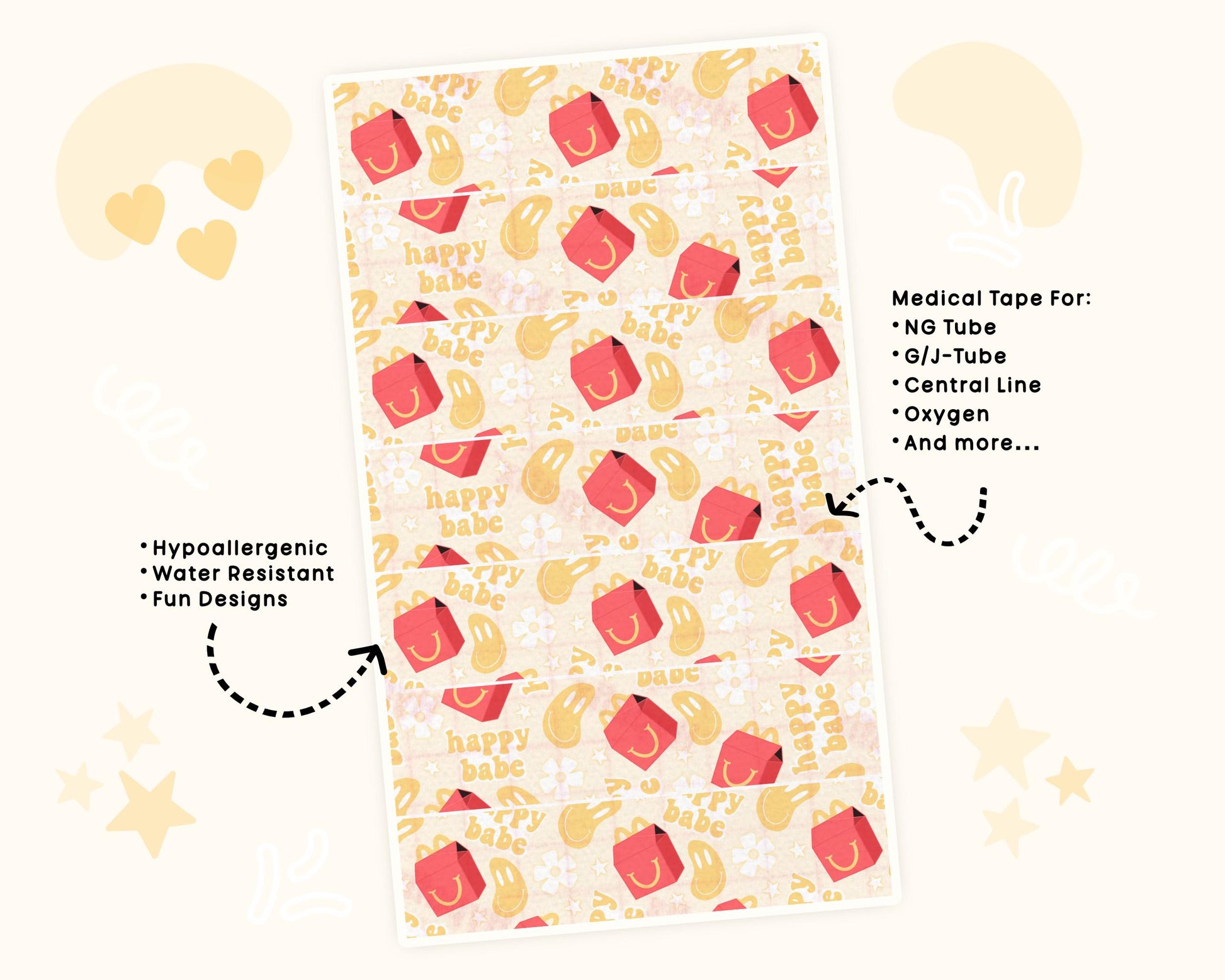 NG Tube Tape Adhesive Medical Tape for Feeding Tubes Oxygen Central Lines Catheters and Tubies
