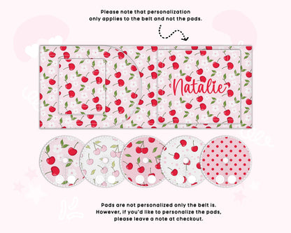 Cherries Personalized Feeding Tube Belt