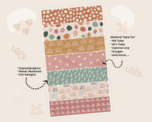 Boho NG Tube Tape Adhesive Medical Tape for Feeding Tubes Oxygen Central Lines Catheters