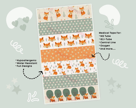 Foxes NG Tube Tape Adhesive Medical Tape for Feeding Tubes Oxygen Central Lines Catheters