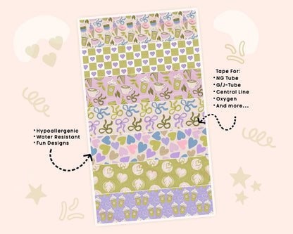 Matcha NG Tube Tape Adhesive Medical Tape for Feeding Tubes Oxygen Central Lines Catheters