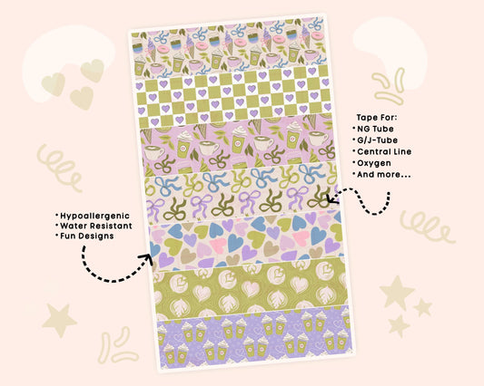 Matcha NG Tube Tape Adhesive Medical Tape for Feeding Tubes Oxygen Central Lines Catheters