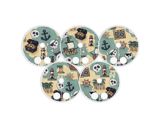 Pirates Gtube pads , G-tube mic-key button feeding tube pads, g tube covers