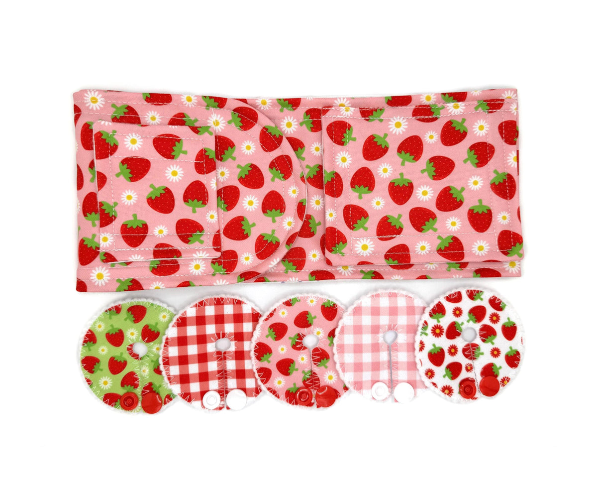 Strawberries feeding Tube belt | G-Tube Protective Belt | Mic-Key Button Belt | G/J Tube Belt