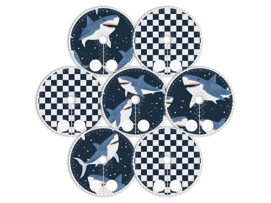 Sharks Feeding Tube Pads | Boy G-tube Cover
