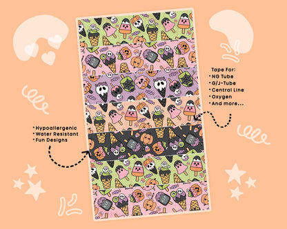 Halloween treats NG Tube Tape Adhesive Medical Tape for Feeding Tubes Oxygen Central Lines Catheters
