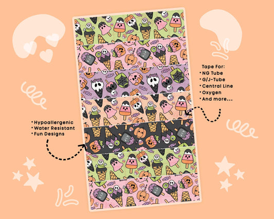 Halloween treats NG Tube Tape Adhesive Medical Tape for Feeding Tubes Oxygen Central Lines Catheters