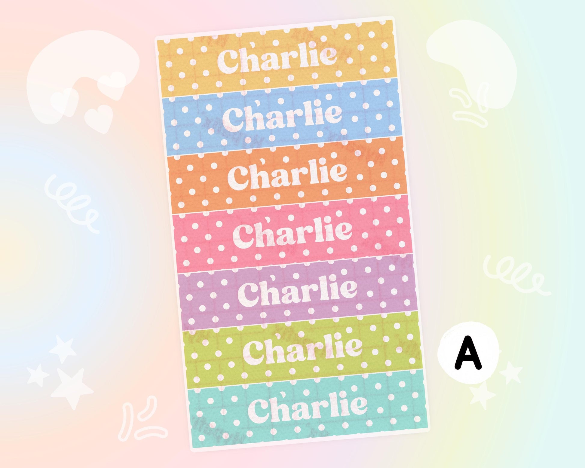 Pastel Dots NG Tube Tape Adhesive Medical Tape for Feeding Tubes Oxygen Central Lines Catheters