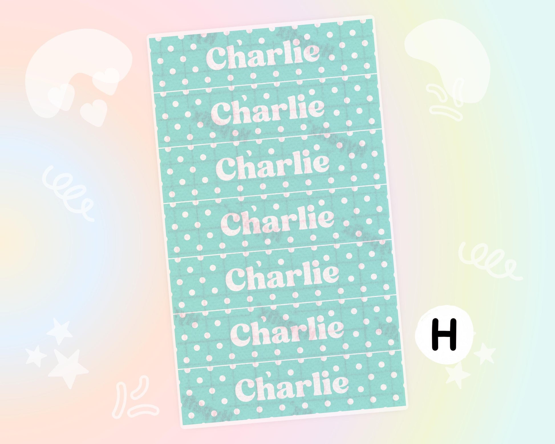 Pastel Dots NG Tube Tape Adhesive Medical Tape for Feeding Tubes Oxygen Central Lines Catheters