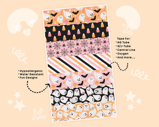 Halloween NG Tube Tape Adhesive Medical Tape for Feeding Tubes Oxygen Central Lines Catheters